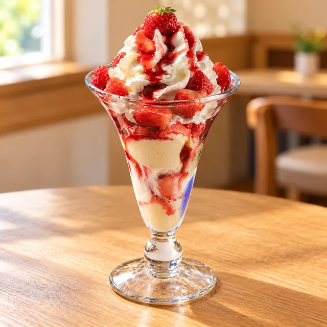 Erdbeer Becher Erdbeer Becher
Gem. Eis, Sahne, Erdbeeren und Erdbeersoße.